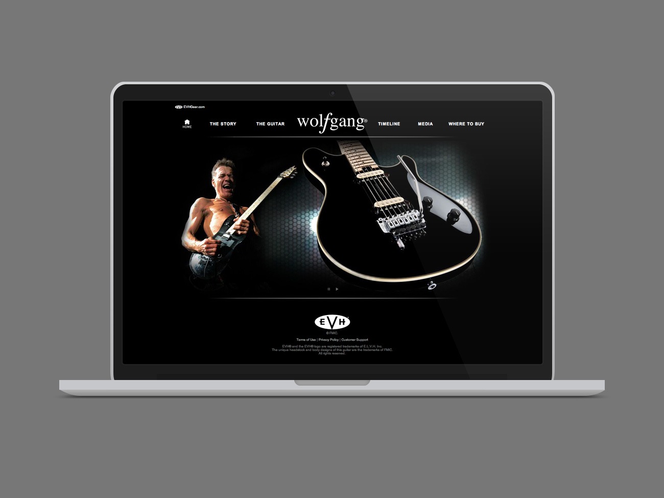 Eddie Van Halen (EVH) Wolfgang Website Design