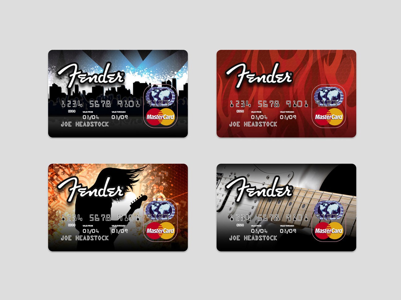 Fender Guitars Corporate Credit Card Design