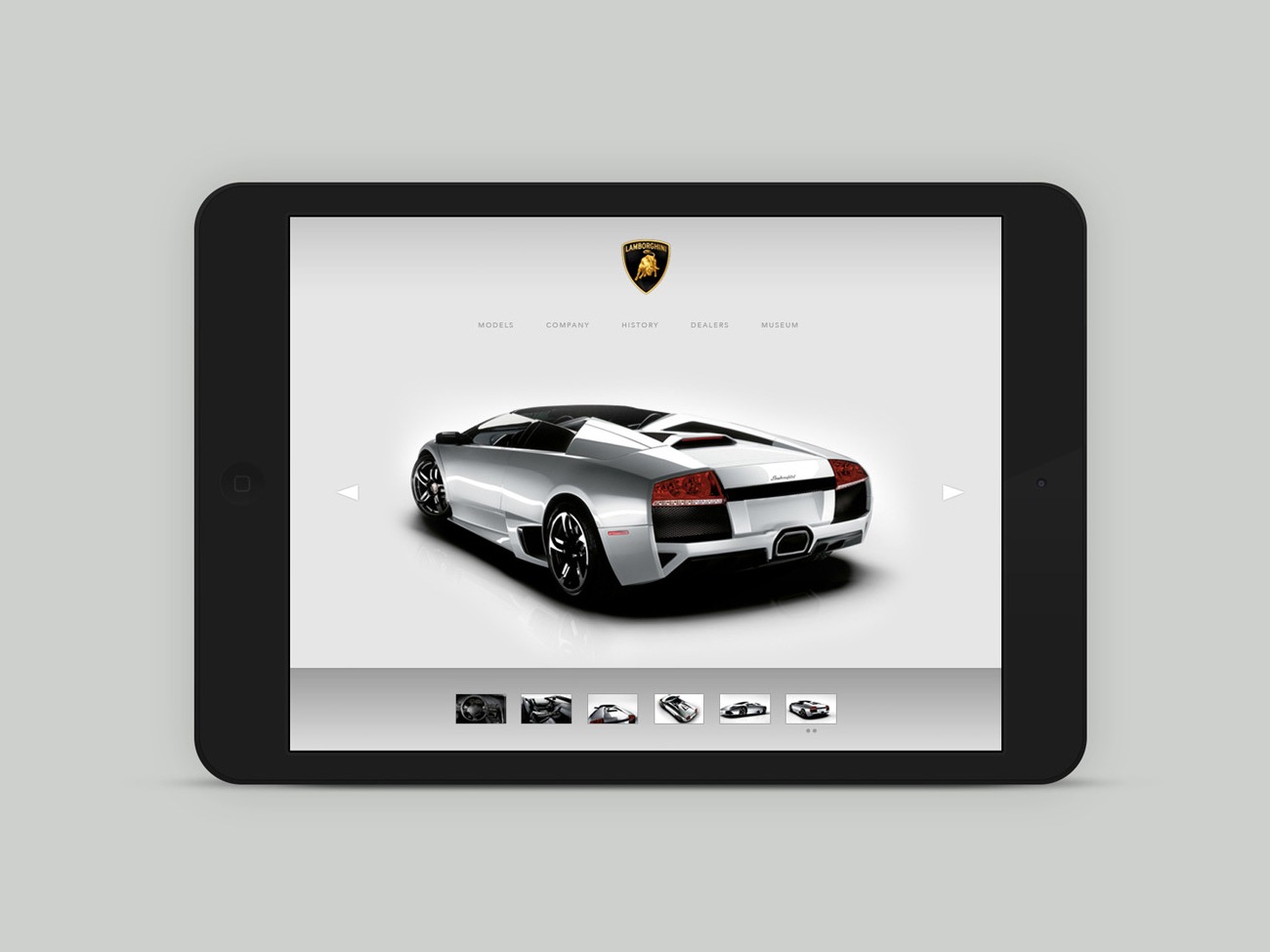 Lamborghini Exploratory Mobile Application Design