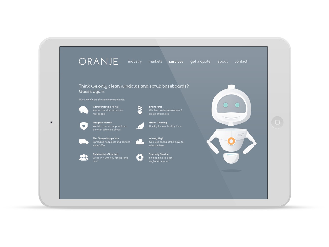 Oranje Website Design